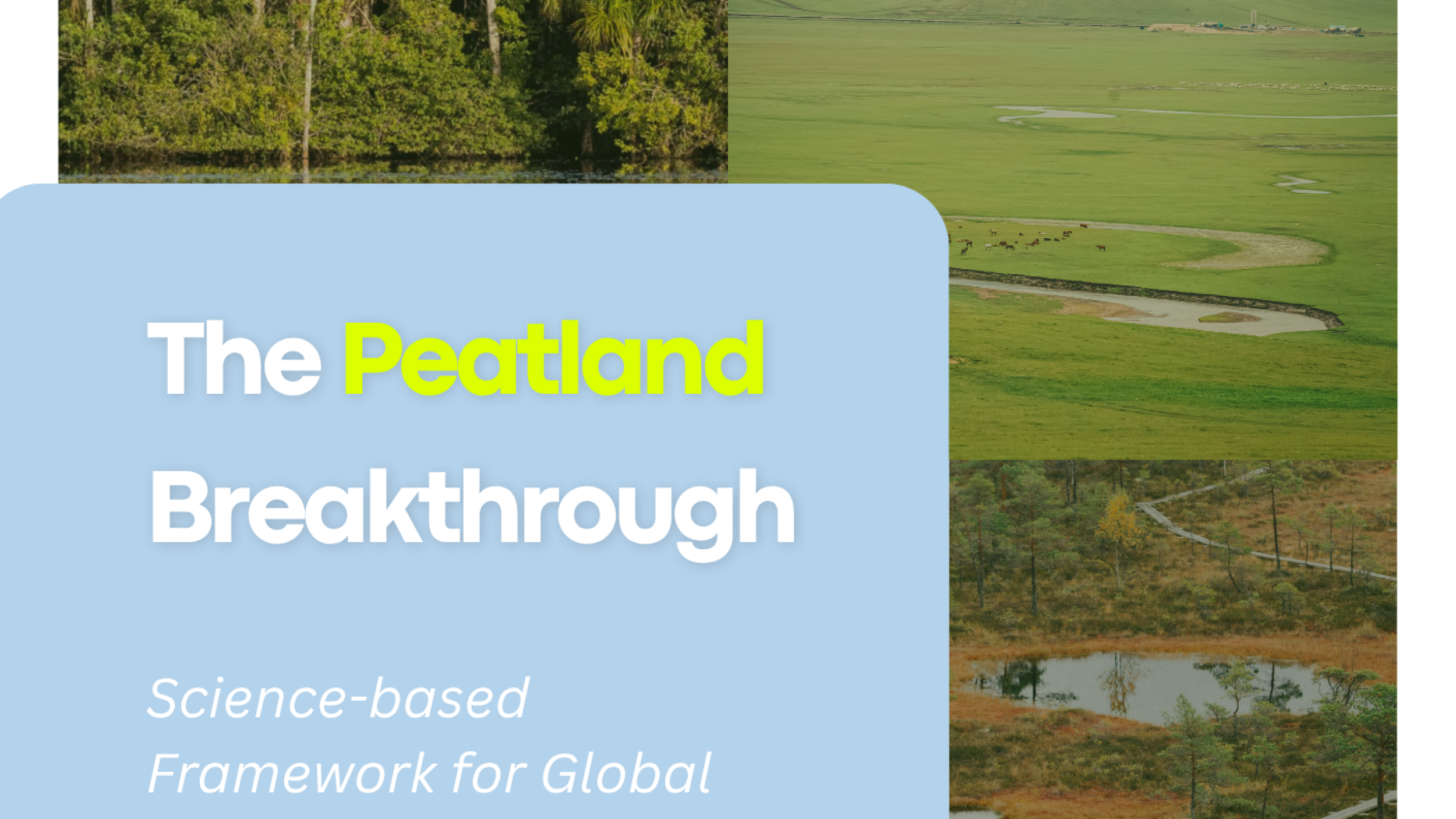 The Peatland Breakthrough │ Science-based Framework for Global Peatland Targets & Guiding Principles