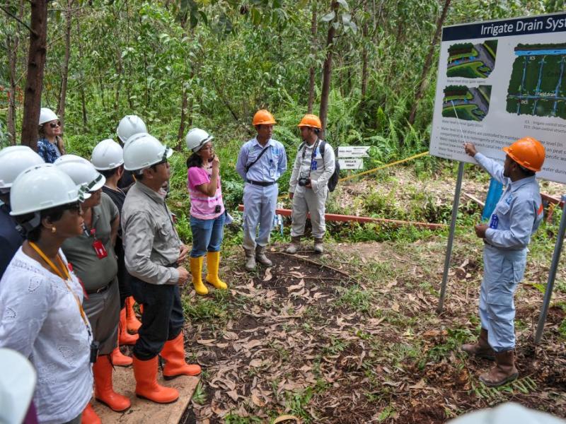 The Global Peatlands Initiative partners learn about best practices for peatlands protection and management from experts from the Ministry of Environment and Forestry of the Republic of Indonesia, Kubu Raya, Pontianak, West Kalimantan (10/27/2018). The Global Peatlands Initiative partners learn about best practices for peatlands protection and management from experts from the Ministry of Environment and Forestry of the Republic of Indonesia, Kubu Raya, Pontianak, West Kalimantan (10/27/2018).